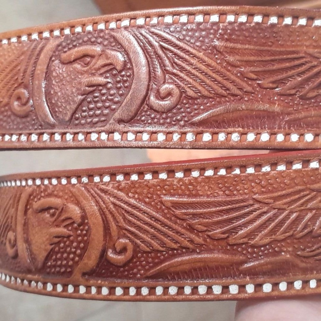 Patriot 3D Eagle design leather Belt
