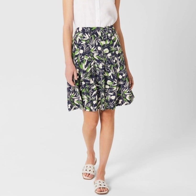 Hobbs london-skirts for womens/Size 10/Color Blue Navy floral/NWOT