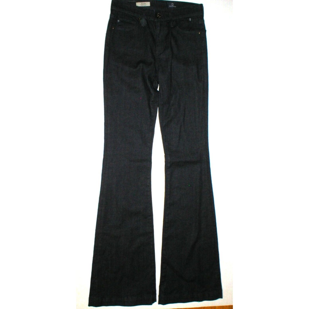 New Womens 26 AG Jeans NWT Designer The Janis High Waist Flare Dark Blue