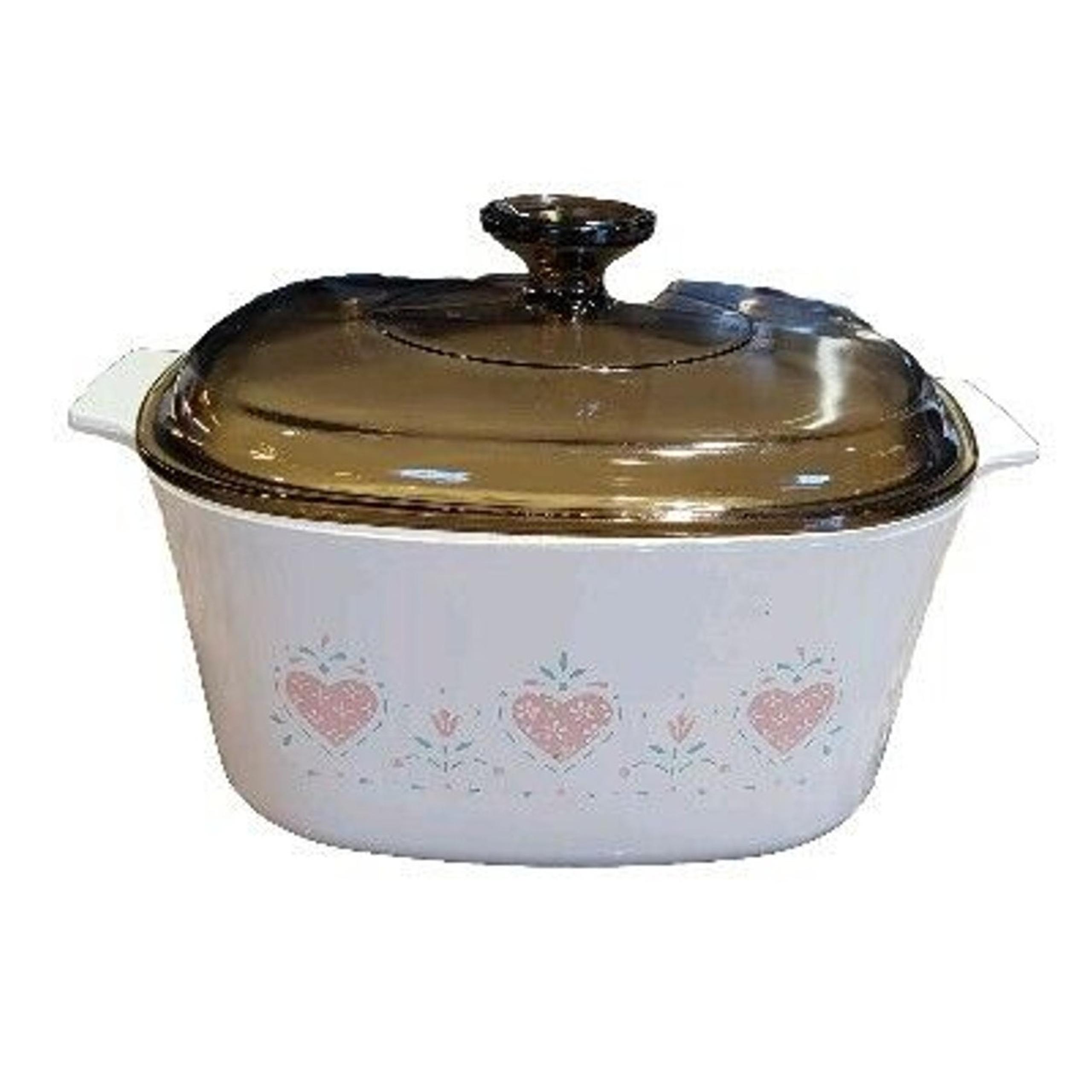 Corning Ware 3 Liter Forever Yours Casserole A-3-B with Amber Pyrex Lid A-9-C