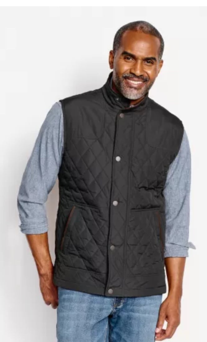 Orvis Route 7 Quilted Vest | Color: black | size M