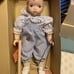 Kingstate porcelain baby boy doll 14 inches tall blue eyes blonde hair painted