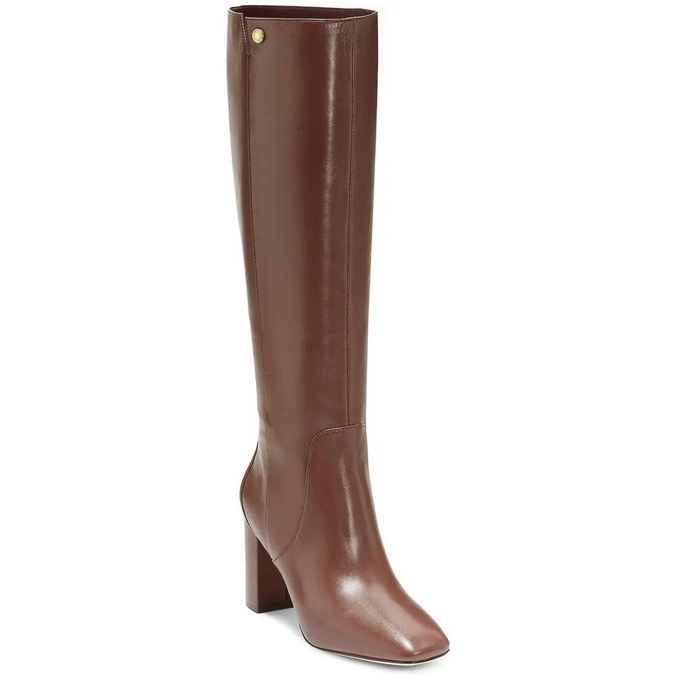 Cole Haan women Christie Chestnut leather knee high boots 8.5
