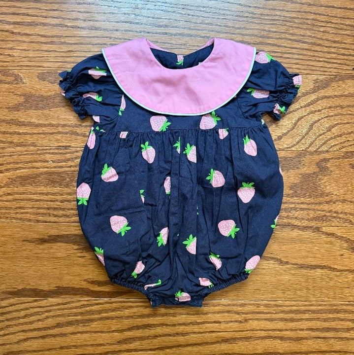 18-24 month The Beaufort Bonnet Company little girl strawberry bubble