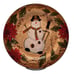 Holly Jolly Snowstorm Tabletops Lifestyles Snowman Dinner Plate 10.5 VHTF
