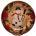 Holly Jolly Snowstorm Tabletops Lifestyles Snowman Dinner Plate 10.5 VHTF