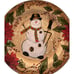 Holly Jolly Snowstorm Tabletops Lifestyles Snowman Dinner Plate 10.5 VHTF