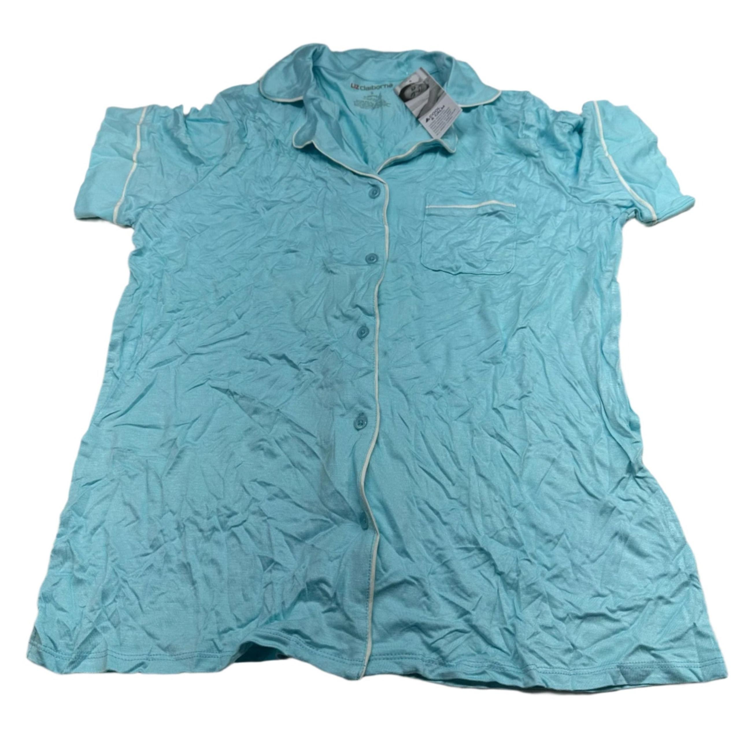 Liz Claiborne Women's Aqua Blue Pajama Shirt Size S New