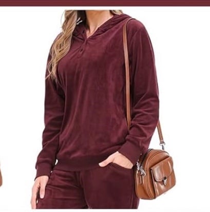 GEEK LIGHTING Velour Track Suits for Women Set Sweatsuits 2 Piece Tracksuit