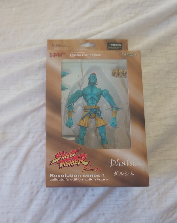 Street Fighter Revolution Series 1 Dhalsim Action Figure MIP Blue Variant SOTA