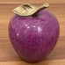 Vintage Polished Marble Purple Apple Sculpture Paperweight