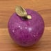 Vintage Polished Marble Purple Apple Sculpture Paperweight