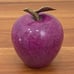 Vintage Polished Marble Purple Apple Sculpture Paperweight