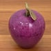 Vintage Polished Marble Purple Apple Sculpture Paperweight