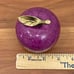 Vintage Polished Marble Purple Apple Sculpture Paperweight