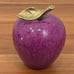 Vintage Polished Marble Purple Apple Sculpture Paperweight
