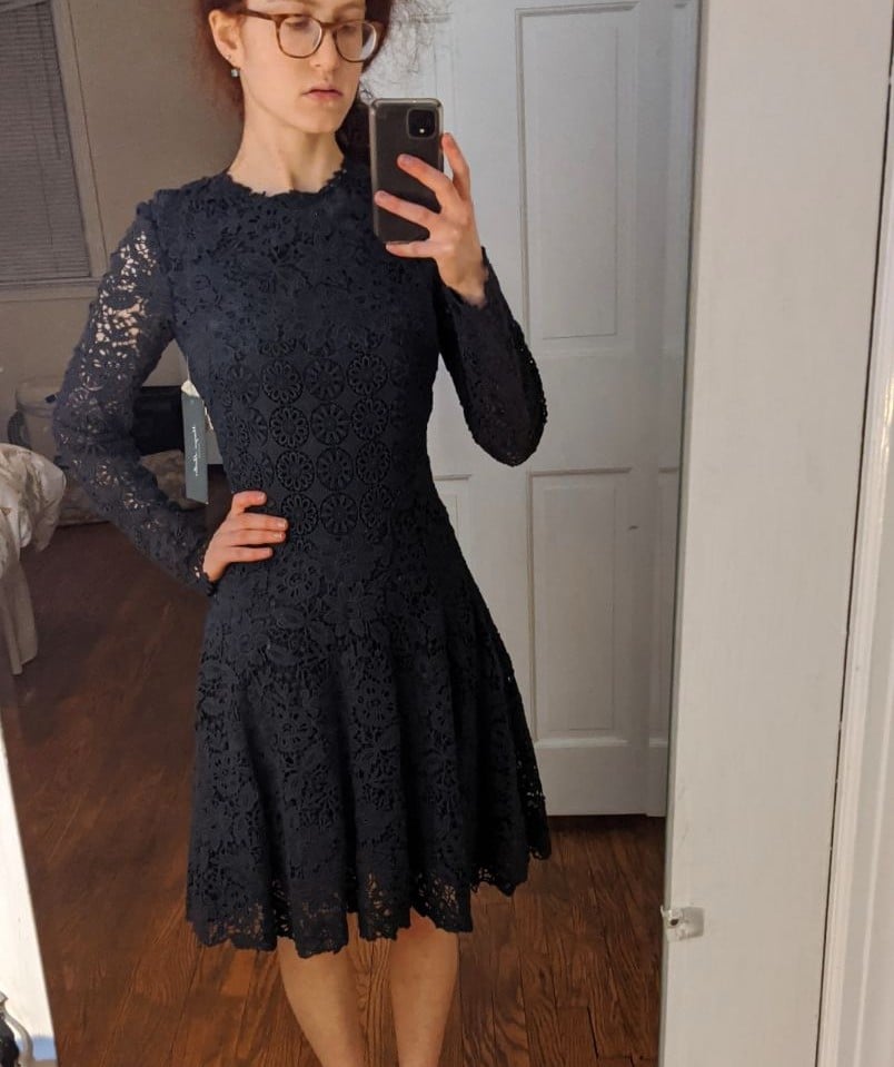Monique Lhuillier Lace Tulle Dress