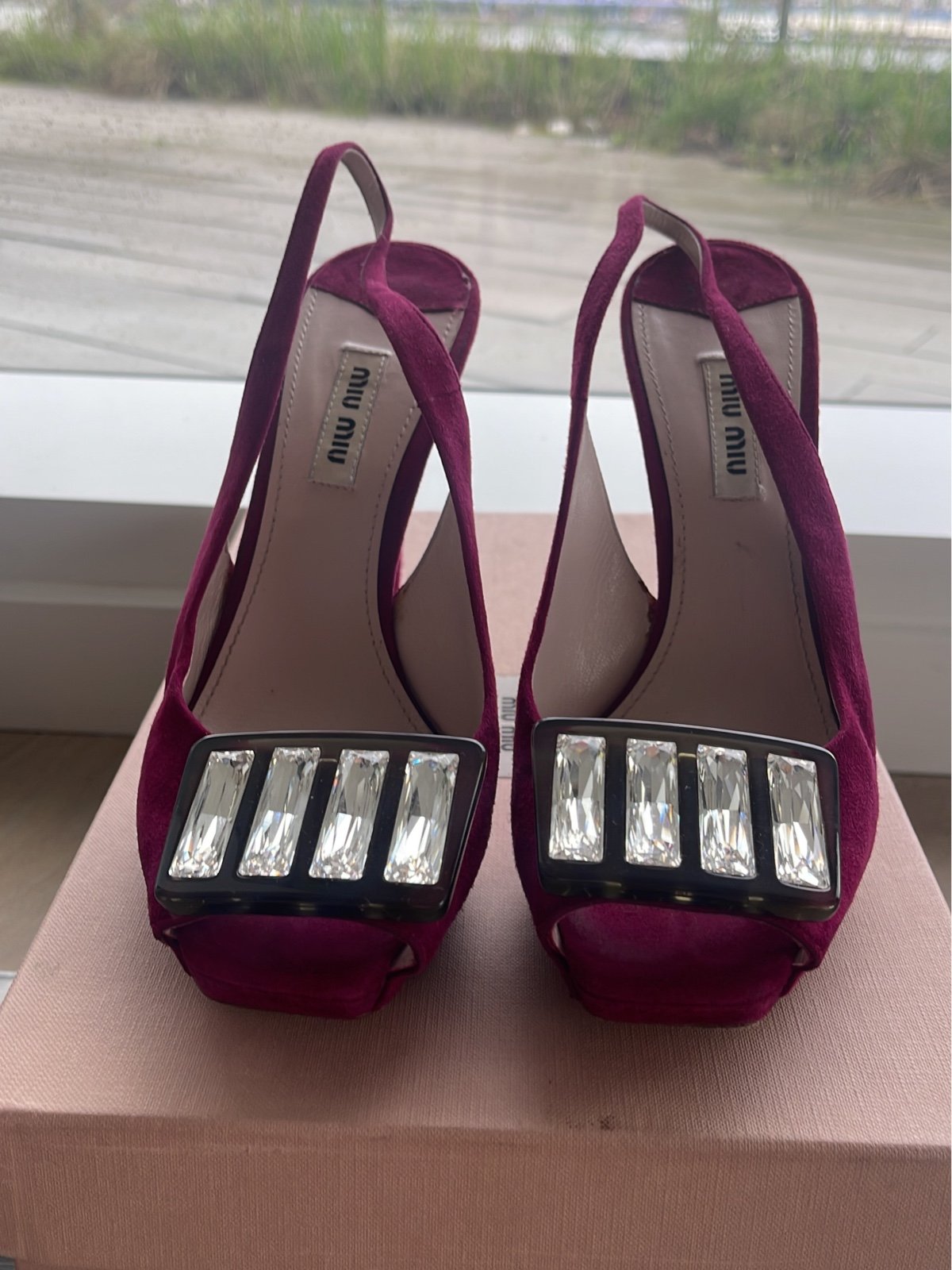 MIU MIU peeptoe pumps