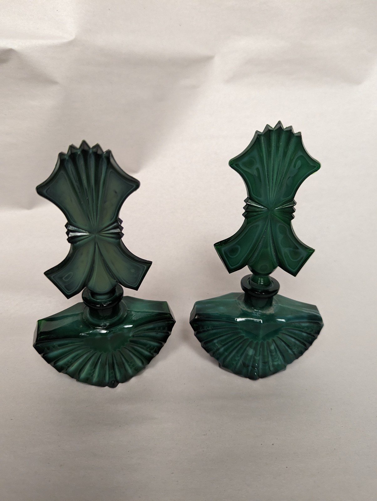 Original 1930s Czechoslovakian Bohemian glass perfume bottles