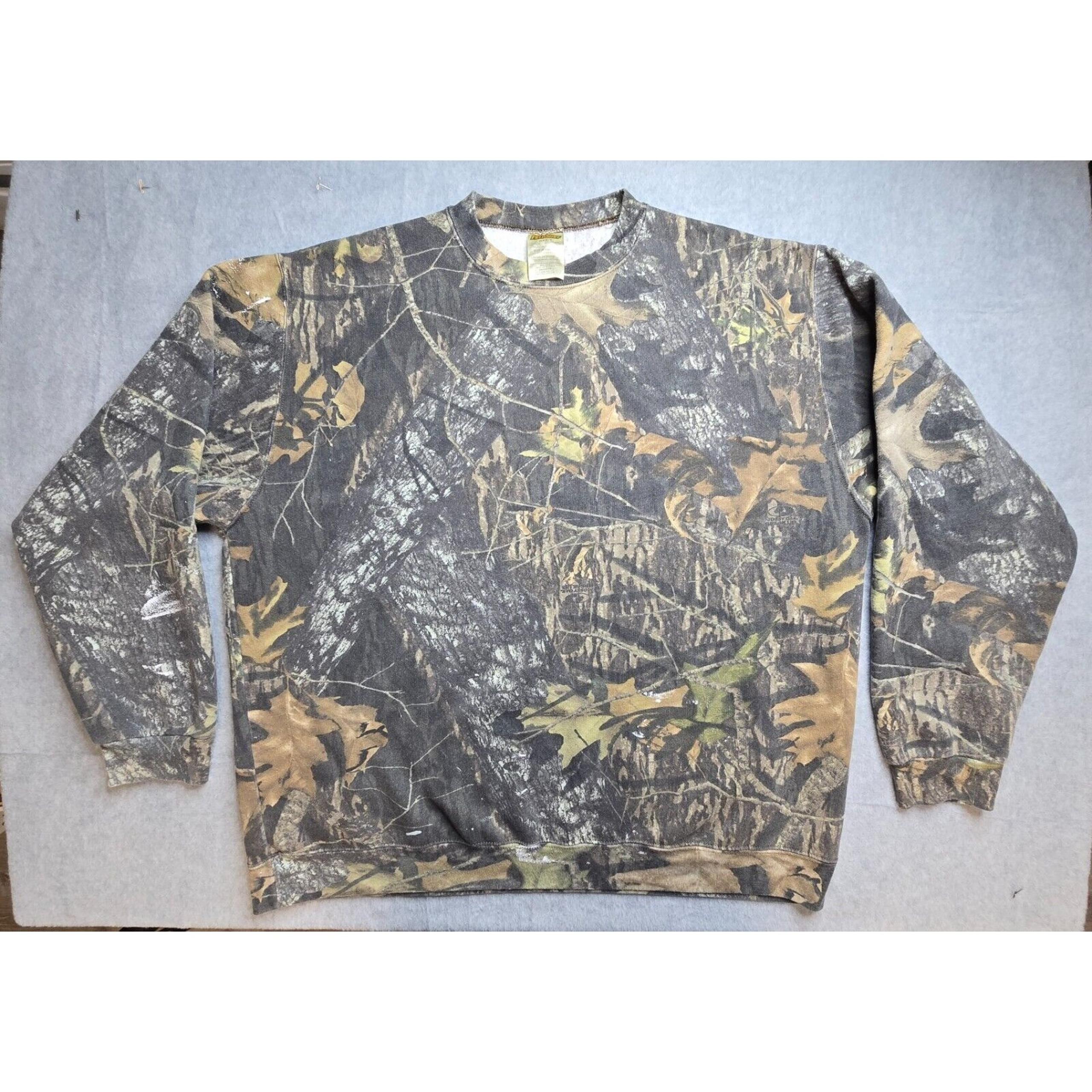 Vintage Mossy Oak Field Staff Camo Sweatshirt XXL Heavyweight Crewneck
