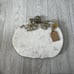 Marble Pumpkin Serving Board Tray with Metal Stern Thanksgiving