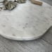 Marble Pumpkin Serving Board Tray with Metal Stern Thanksgiving