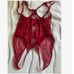 Event Underwear Rose Red Event Cut Out Sheer Mesh Teddy Bodysuit L1