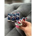Patriotic American Flag dog high top sneakers