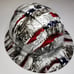 6 Fast full side hard hat, modified version of the American People's flag