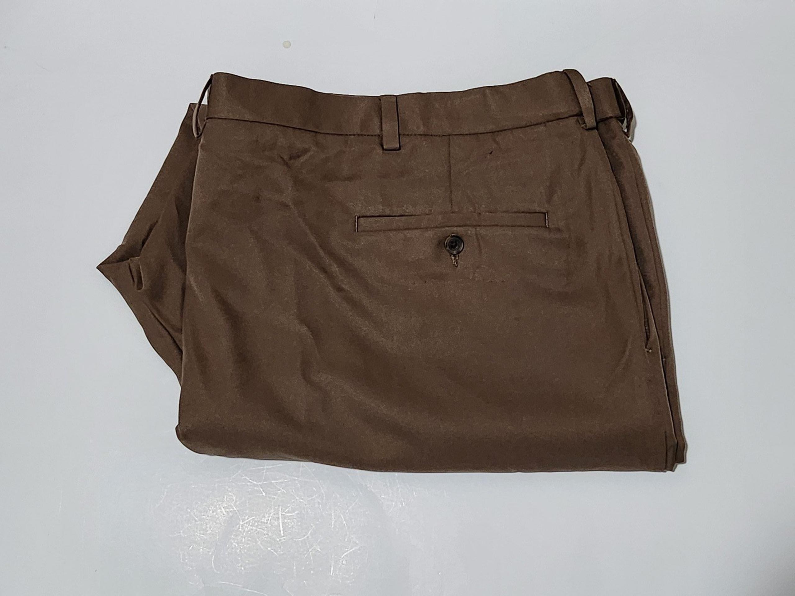 Haggar Cool 18 Pro Dress Pants Mens Size 54x32 Brown