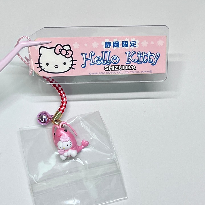 Sanrio Hello Kitty Pink Shrimp Shizuoka Gotochi Phone Charm
