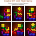 Night Light for Kids, Stackable LED 7 Colors 3D Puzzles Night Light Induction