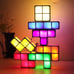 Night Light for Kids, Stackable LED 7 Colors 3D Puzzles Night Light Induction