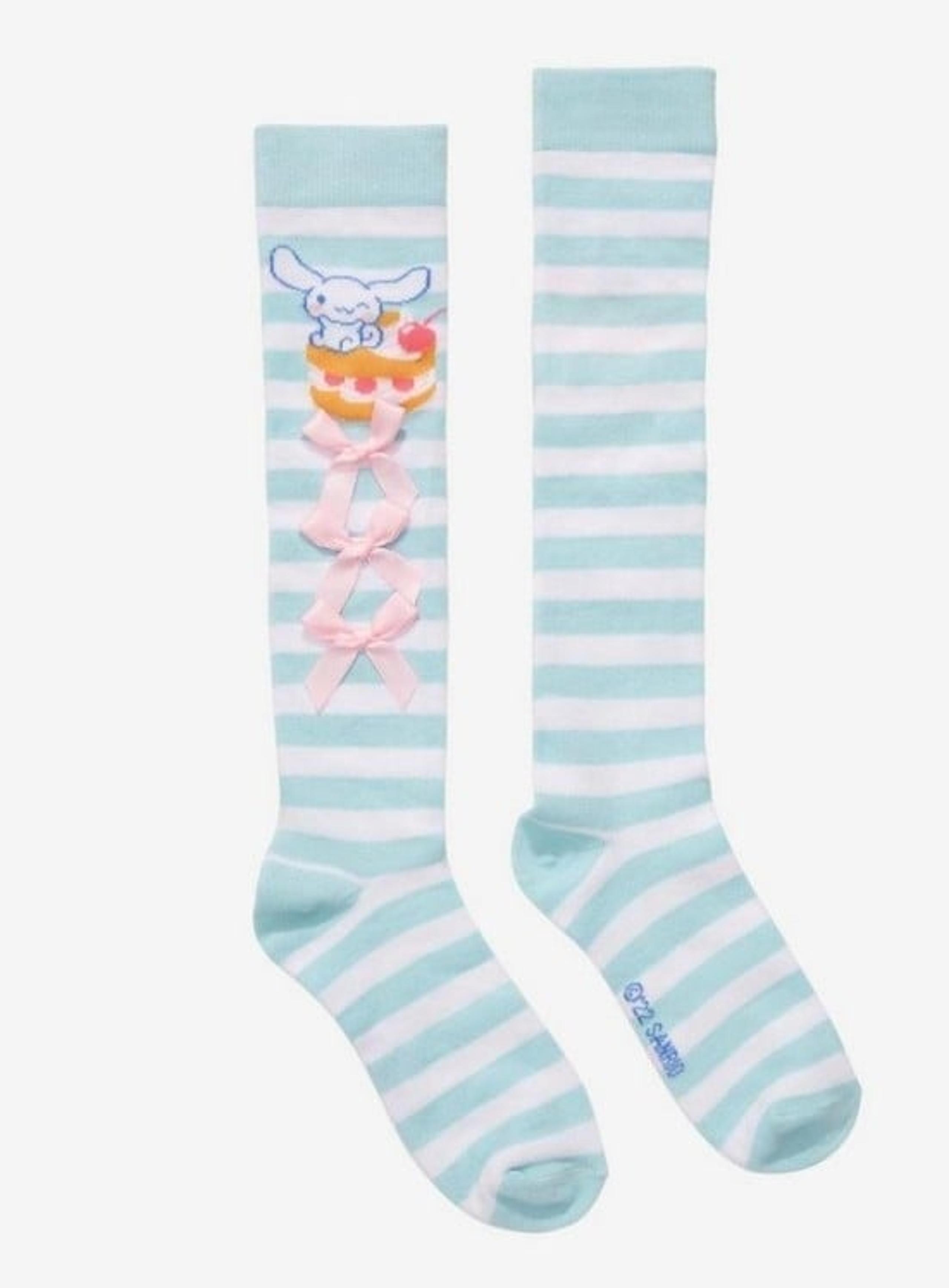 New Sanrio Cinnamoroll Stripe Knee-High Socks