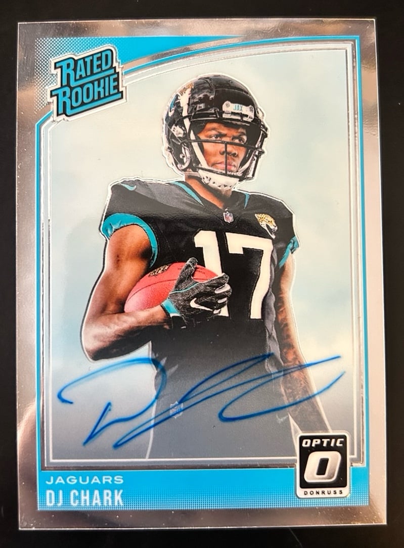 2018 Donruss Optic - Rated Rookie DJ Chark Silver #165 Autographs 33/75