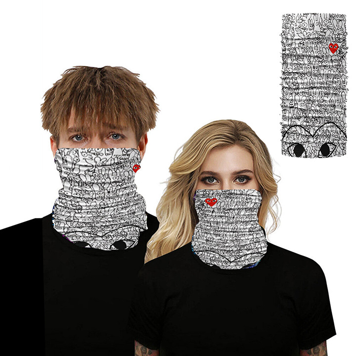 CdG Bandana, Neck Gaiter, Sweatband, Face-mask, Tube Infinity-scarf