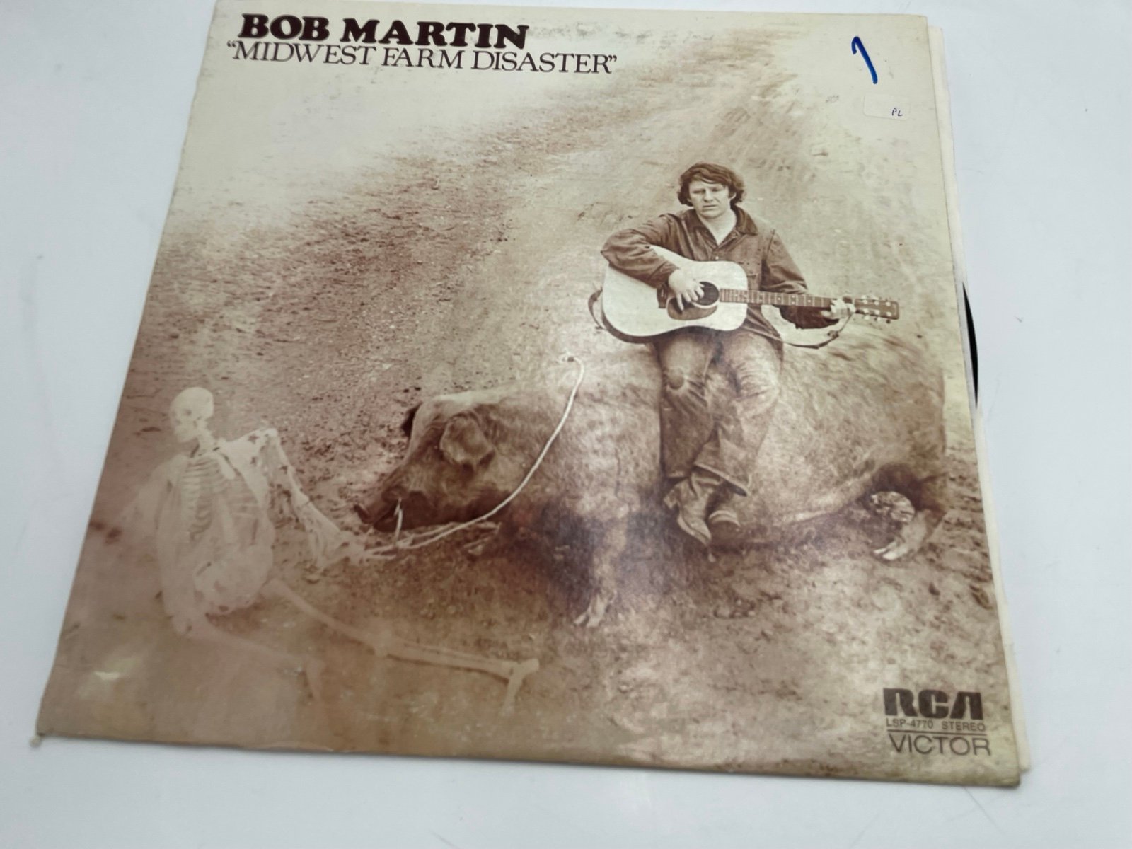 Bob Martin Midwest Farm Disaster Vinyl LP VG+/VG+ RARE Folk 1972 1st Press