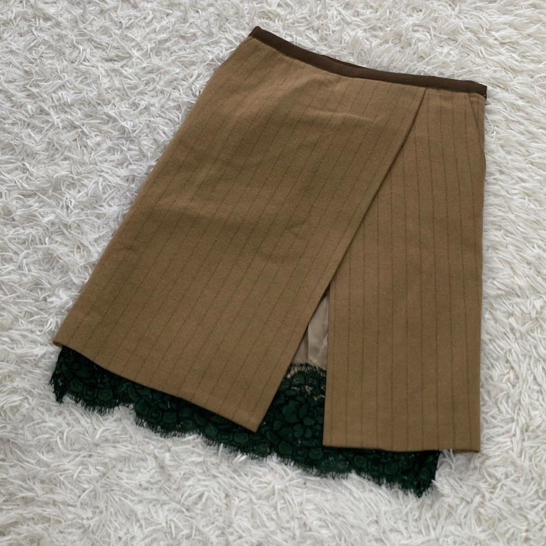 《Good Condition》Sacai luck Wrap Skirt Style Tight Skirt Beige 1