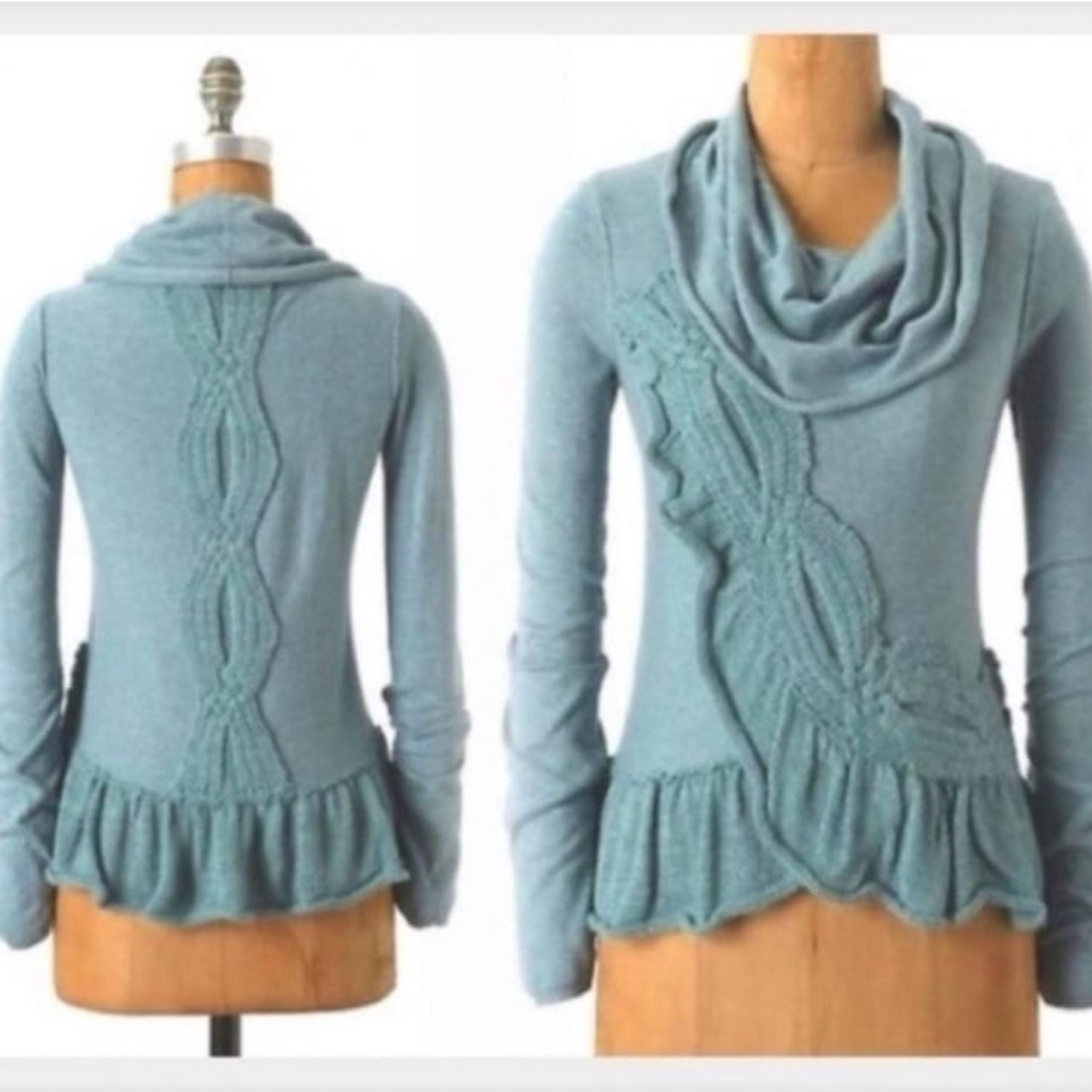 Anthropologie Moth Switching Sides cowl neck sweater. Size: Large