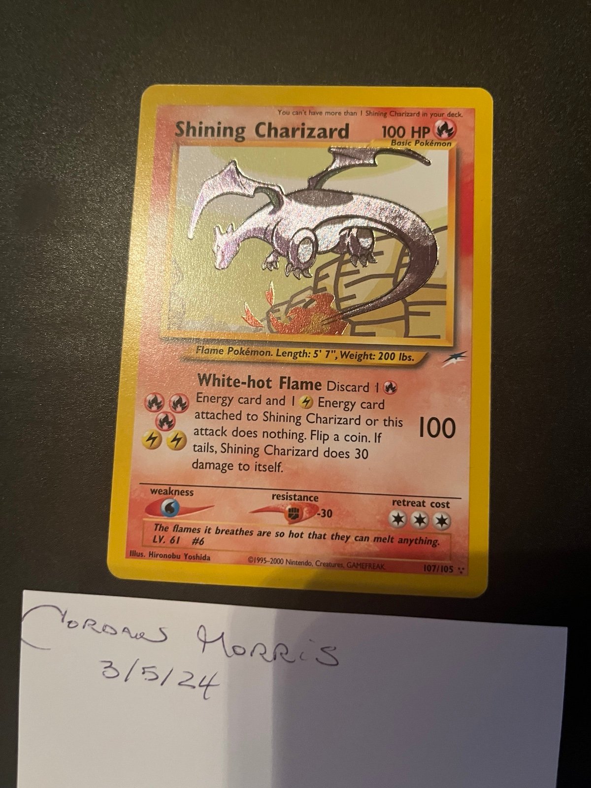 2002 POKEMON NEO DESTINY SHINING CHARIZARD