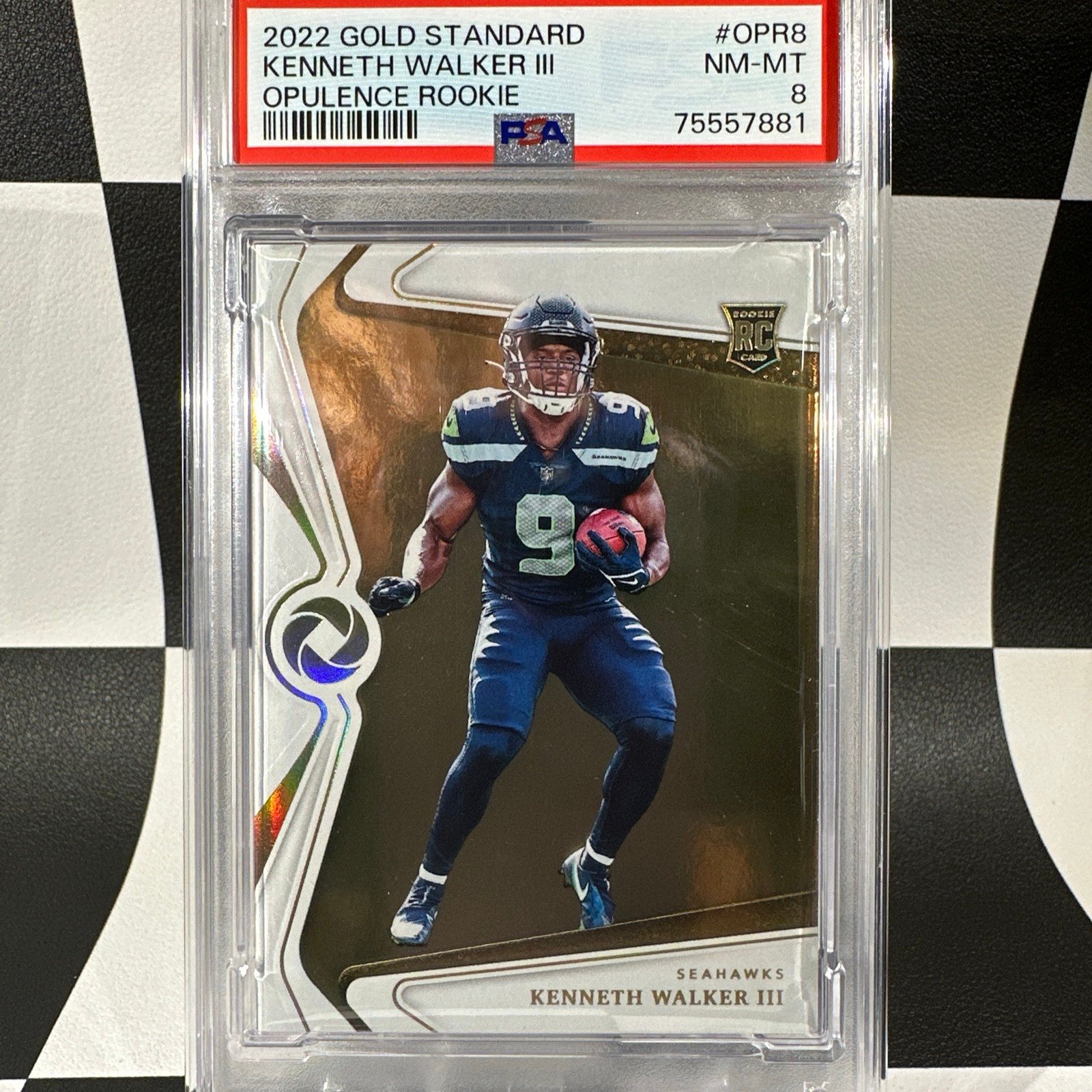 2022 Gold Standard KENNETH WALKER III RC Opulence /35 PSA 8 Seattle Seahawks