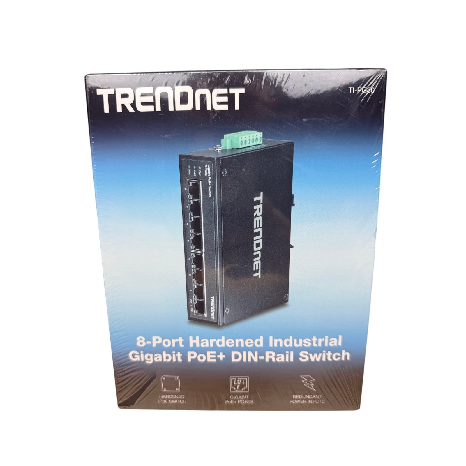 Trendnet 8 Port Hardened Industrial Gigabit Poe+ Din Rail Switch Internet Networ
