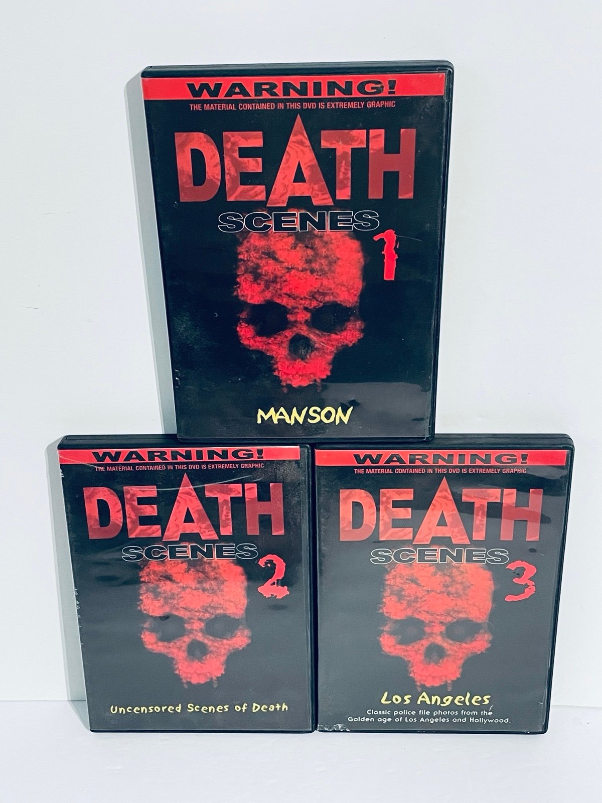Death Scenes Trilogy 1 2 & 3 DVD Lot Anthem Pictures Rare OOP Authentic