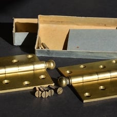 Antique Stanley Ball Tip Door Hinge Pair