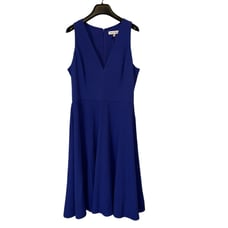 Dress the Population Catalina Fit & Flare with Pockets Blue Dress Size XL BNWT