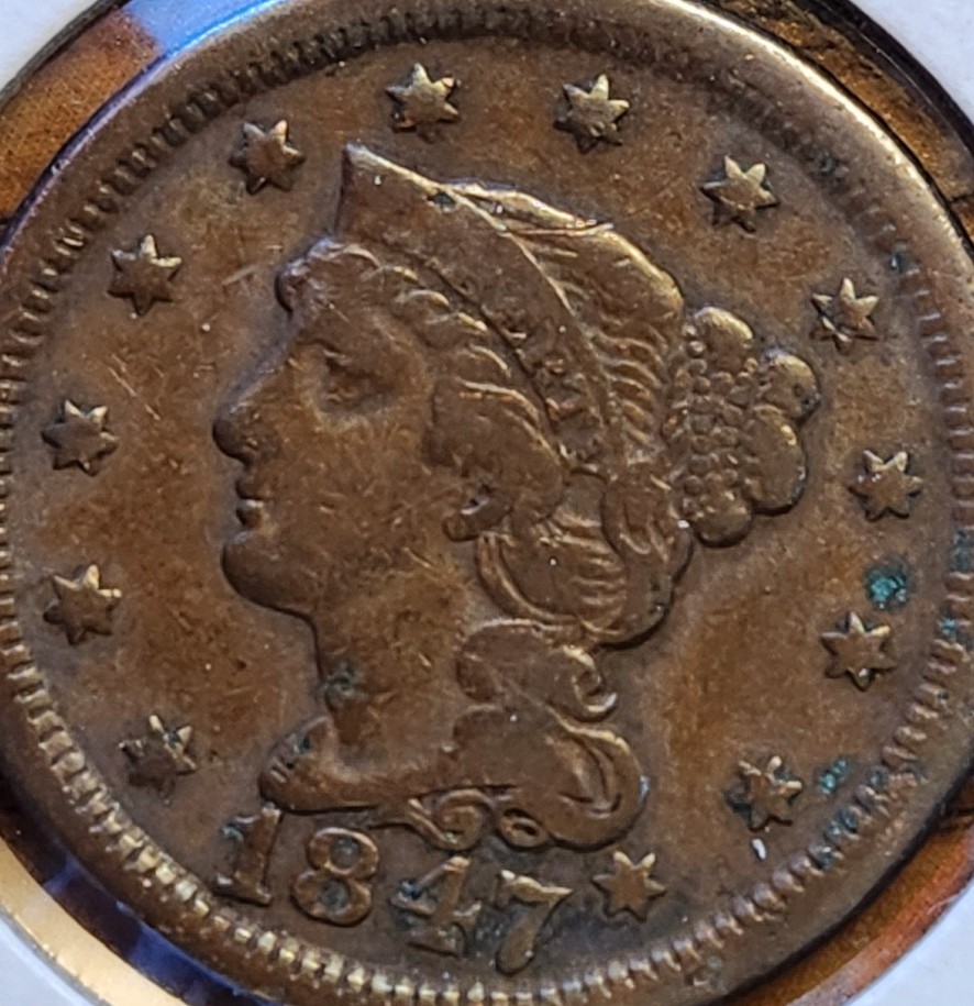 1847 Braided Hair Large Cent #3096