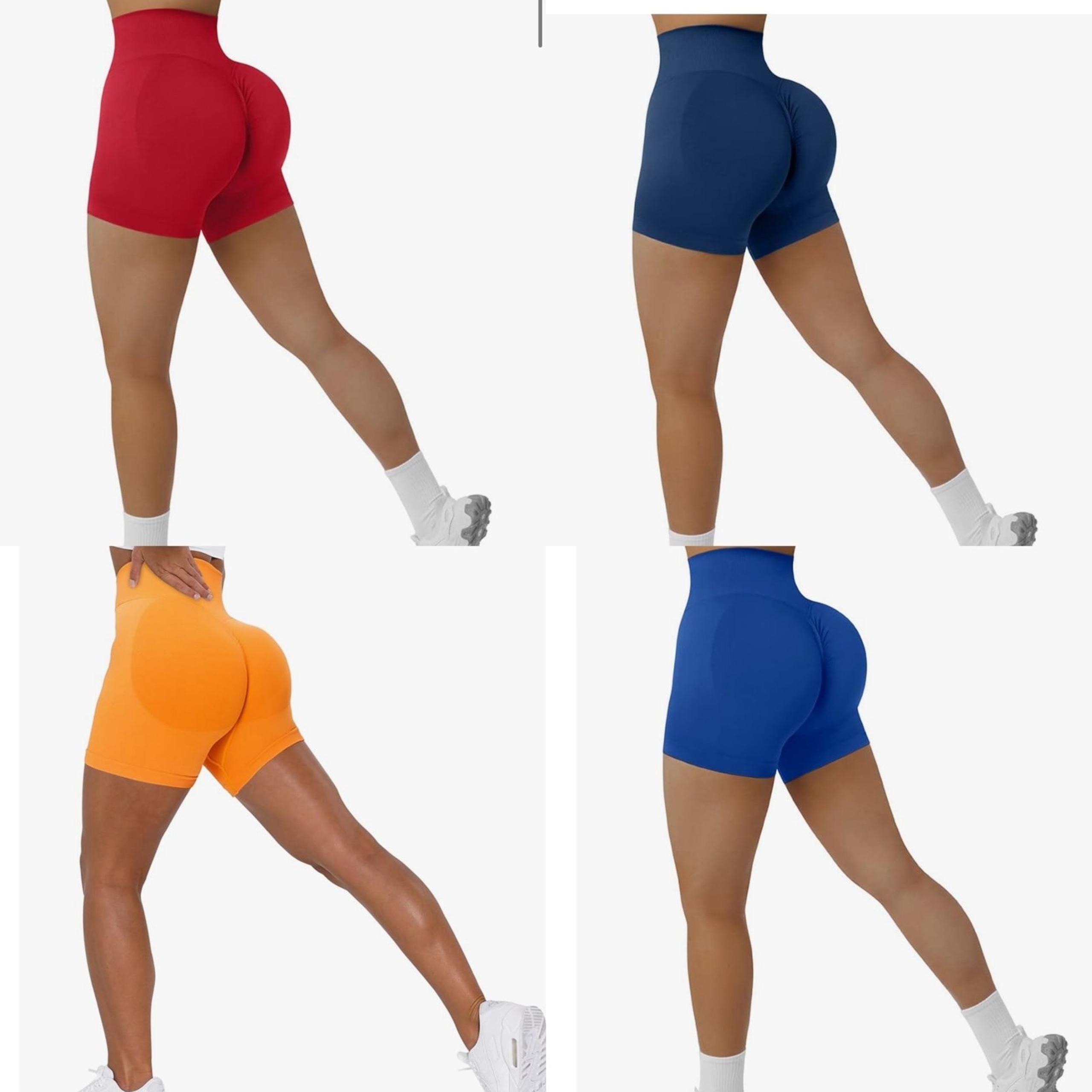 SUUKSESS Women Seamless Booty Shorts Butt Lifting High Waisted Workout Shorts