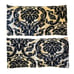 Springmaid King Size Bed Pillow Shams Set of 2 Black Tan Damask Print 21 x 37