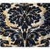 Springmaid King Size Bed Pillow Shams Set of 2 Black Tan Damask Print 21 x 37