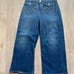 7 For All Mankind Women's Lattice Pocket Culotte Jean In Authentic Washed Indigo